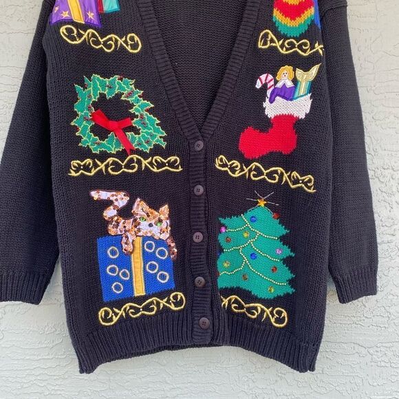 Work In Progress Vintage Sz M Ugly Christmas Sweater - Picture 8 of 9